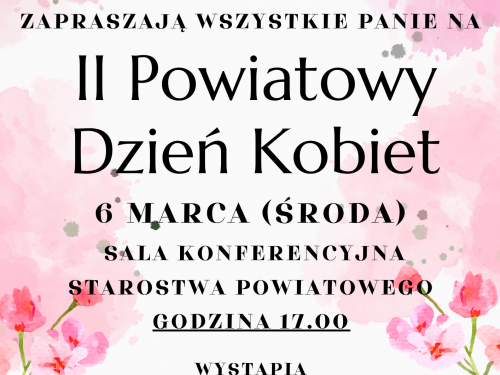 Zaproszenie na Powiatowy Dzień Kobiet – 6 marca