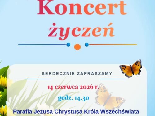 Zapraszamy na koncert z okazji dnia Mamy i Taty