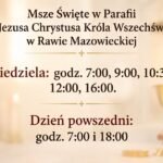 Porządek Mszy Św. od 1 września