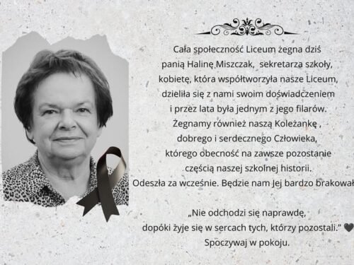 Żegnamy śp. Halinę Miszczak